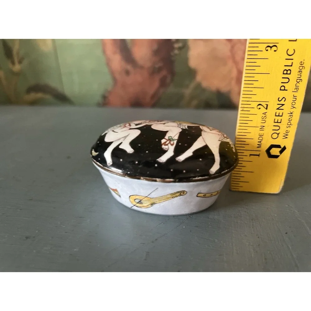 Chinemel B. Yee Celestial Musical Angels Enamel Trinket Box